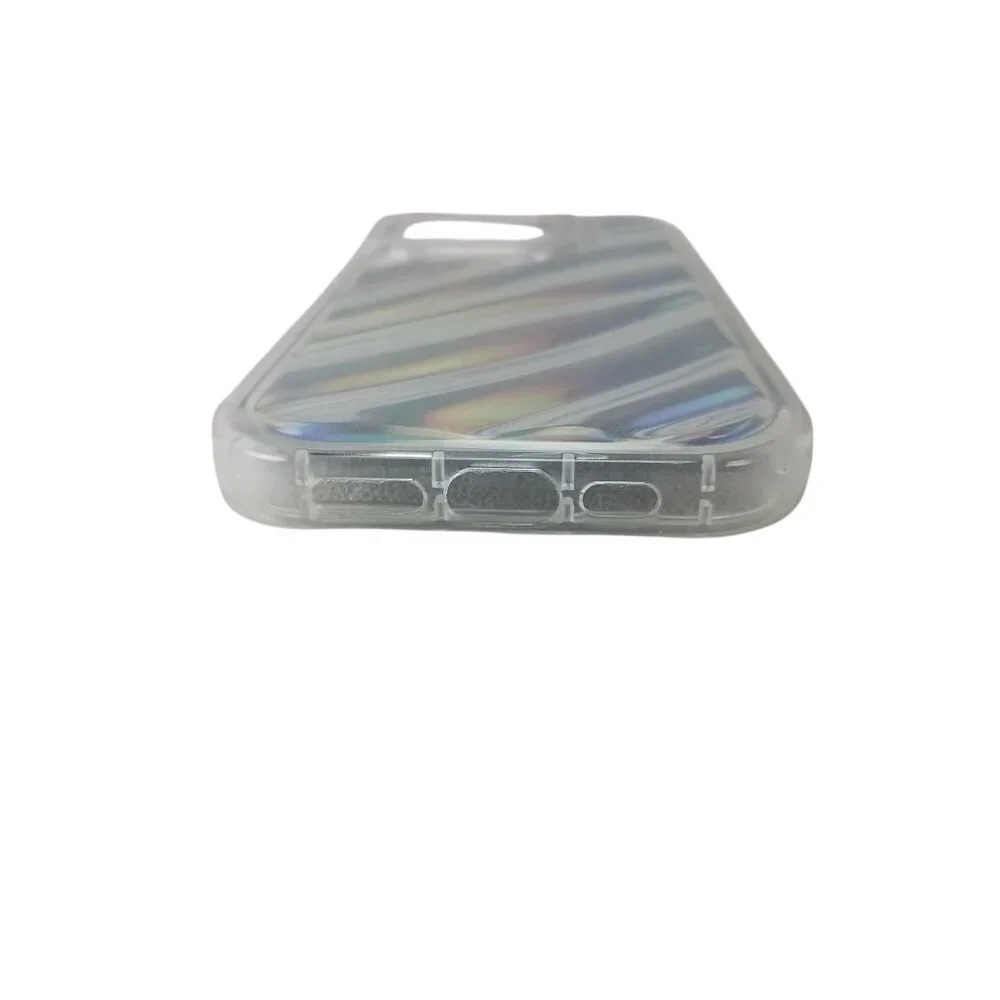 Water Ripple Patten Compatible for iPhone 14 Pro Case Clear Glitter, 6.1“